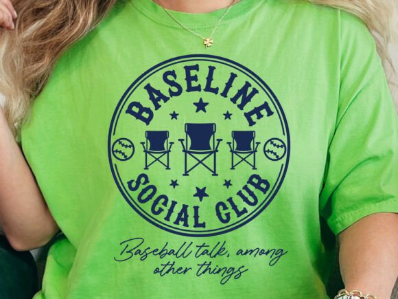 Baseline Social Club SVG PNG - Funny Graphics for Crafts