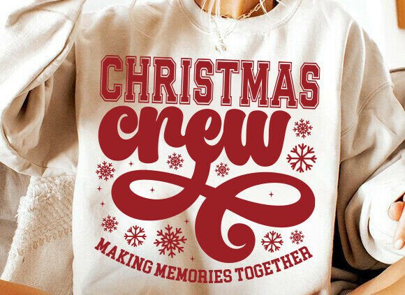 Christmas Crew SVG PNG, Funny Christmas Graphics for T-Shirt Designs