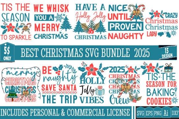 Christmas SVG Mega Bundle for T-Shirt Designs and Graphics