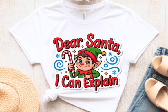 Dear Santa I Can Explain Graphics for T-Shirt Designs
