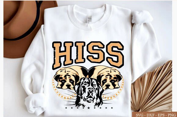 Hiss Funny Dog Graphics for T-Shirt Designs