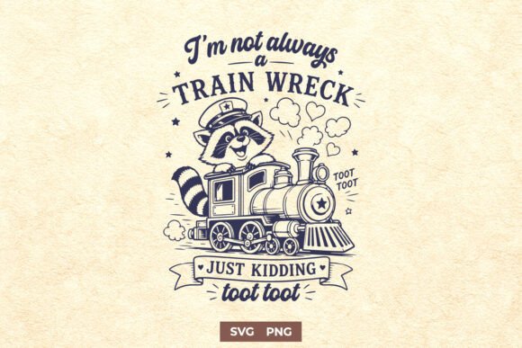 I m Not Always a Train Wreck Funny SVG for Crafts and Graphics