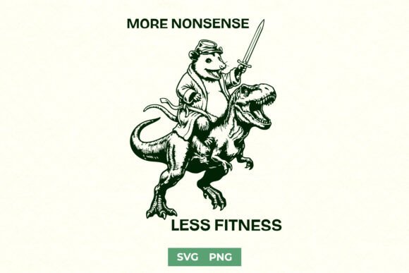 More Nonsense Less Fitness SVG PNG for Blog and Website Graphics