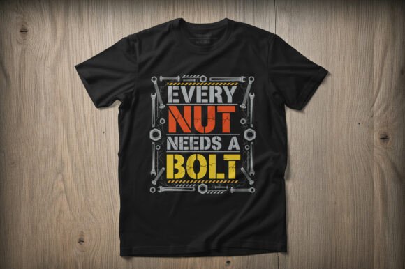 Nut and Bolt Engineer Tee Graphics for Modern Web Design