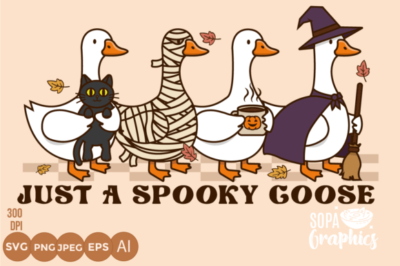 Spooky Goose Graphics for T-Shirt Designs