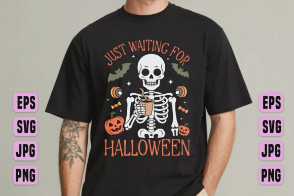 Waiting for Halloween Skeleton Shirt Graphics